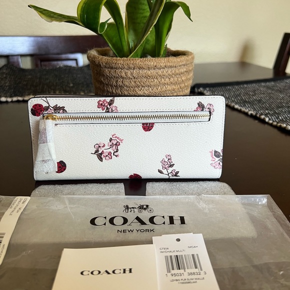 NWT Coach Ladybug and Flowers Wallet - Picture 2 of 5